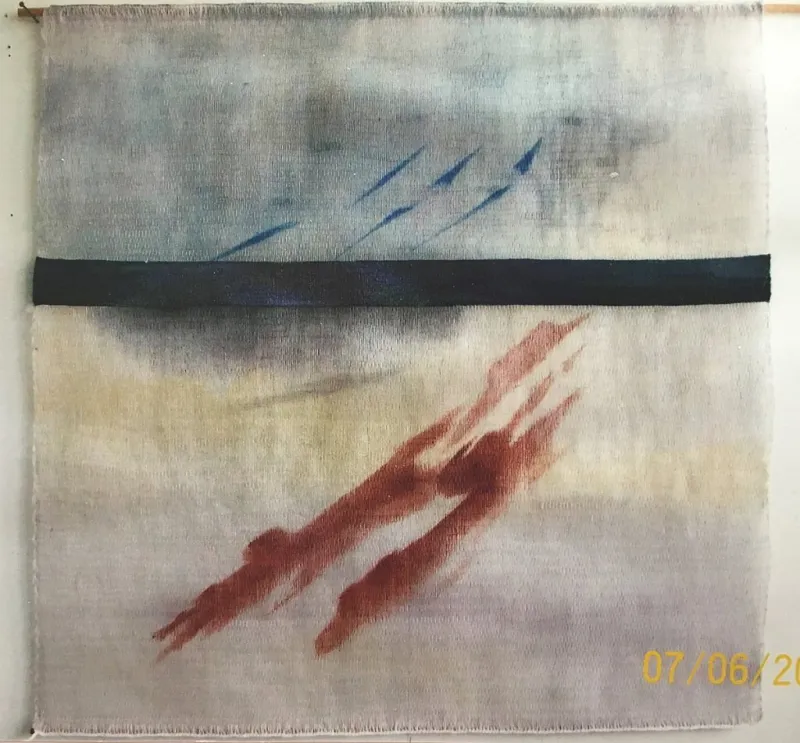 Vårvinter 1, siden och ull, 1,2 x 1,2m
