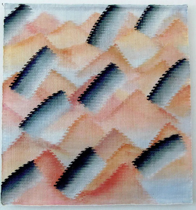 Sol i Tora Bora, siden och ull, 1,3x1,4m